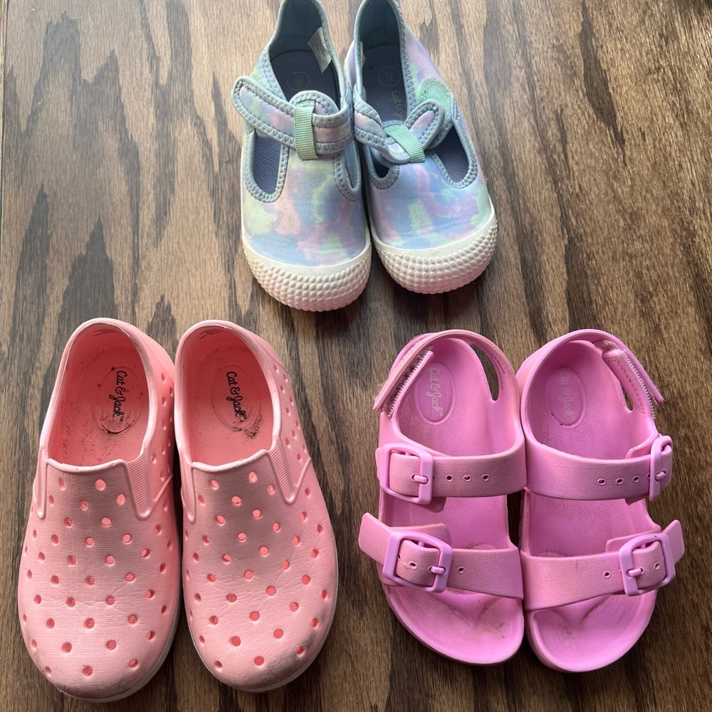 Lot of 3 Cat & Jack Summer Shoes